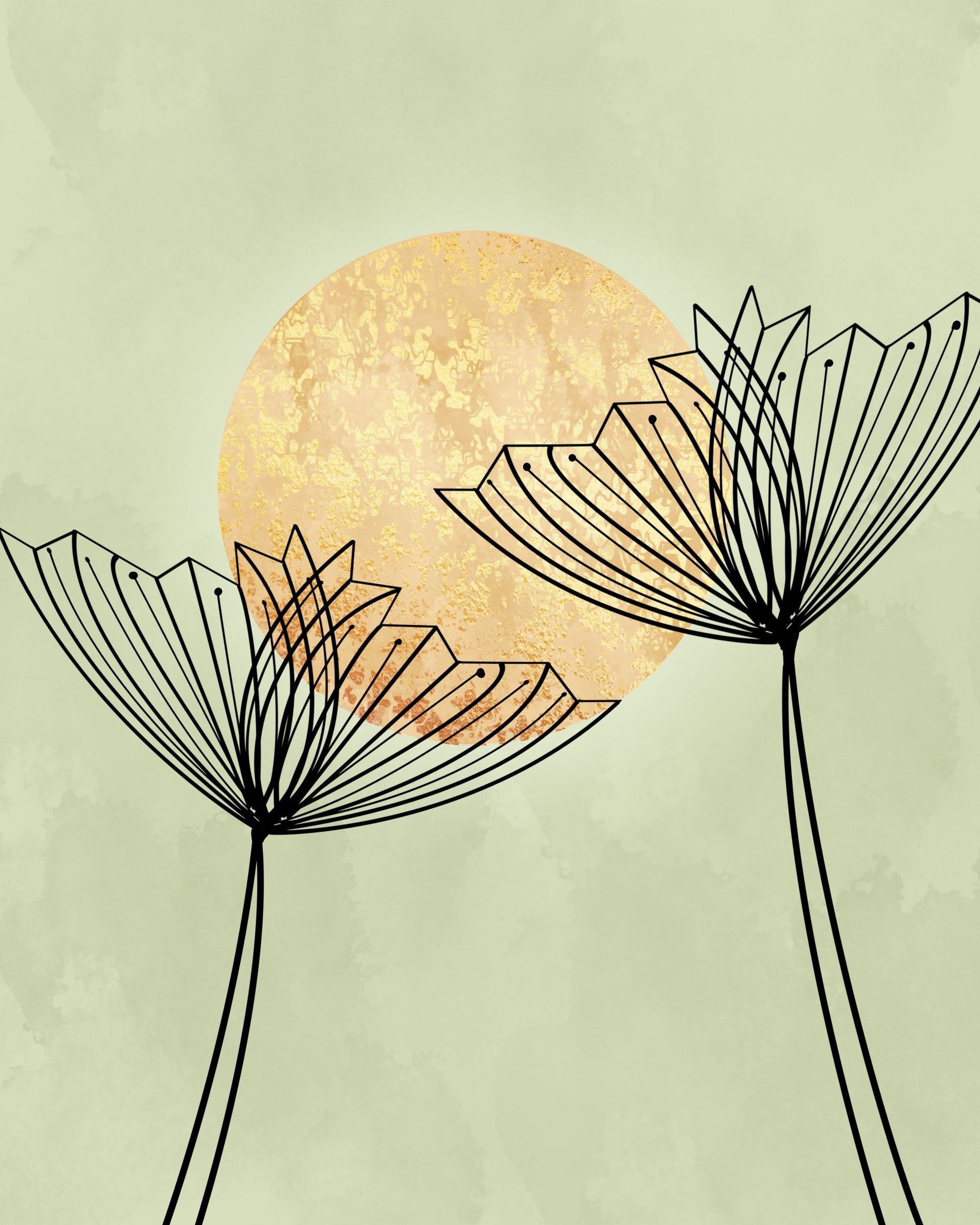 Abstract Botanical Art Print - Poster / Art Print
