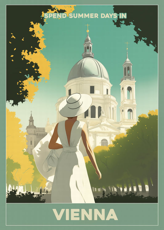 Vienna Summer Stroll - Poster / Art Print