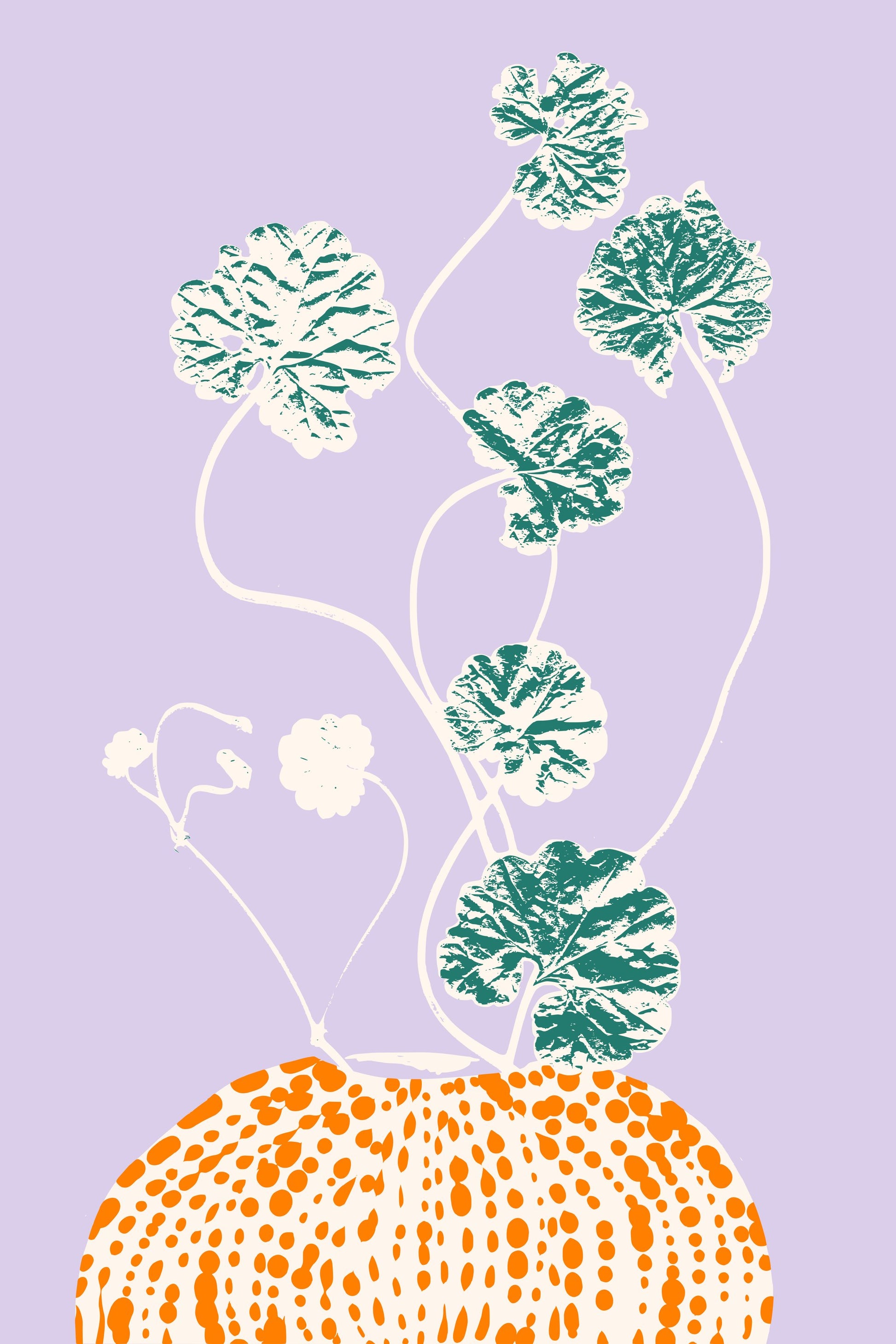Plant based happyness Ajuga still life - Poster / Art Print