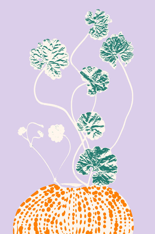 Plant based happyness Ajuga still life - Poster / Art Print