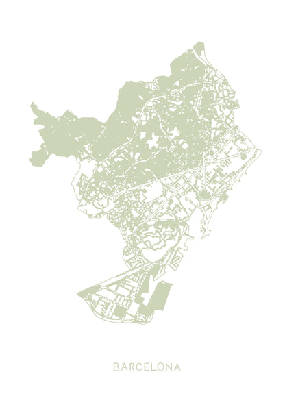 Barcelona Map - Poster / Art Print