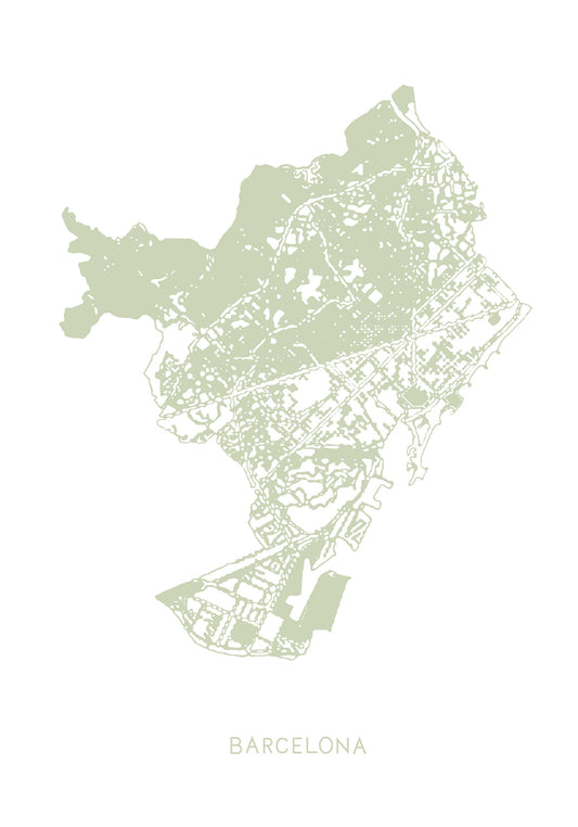 Barcelona Map - Poster / Art Print