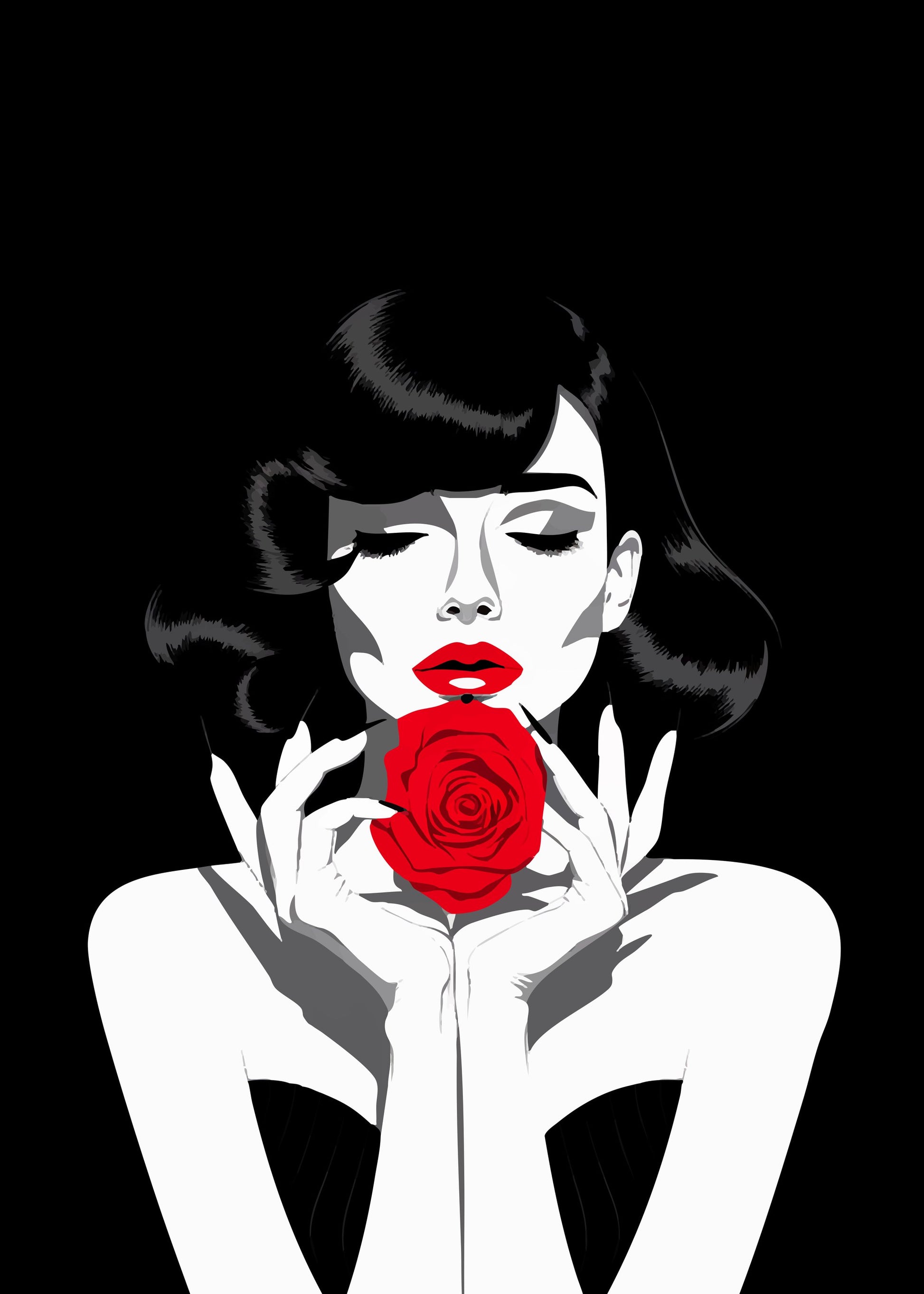 The Red Rose - Poster / Art Print