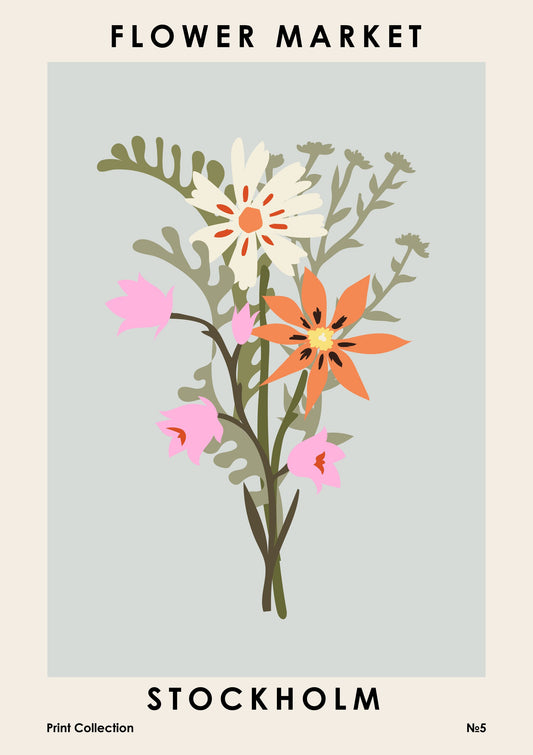 Flower Market Stockholm - Poster / Art Print