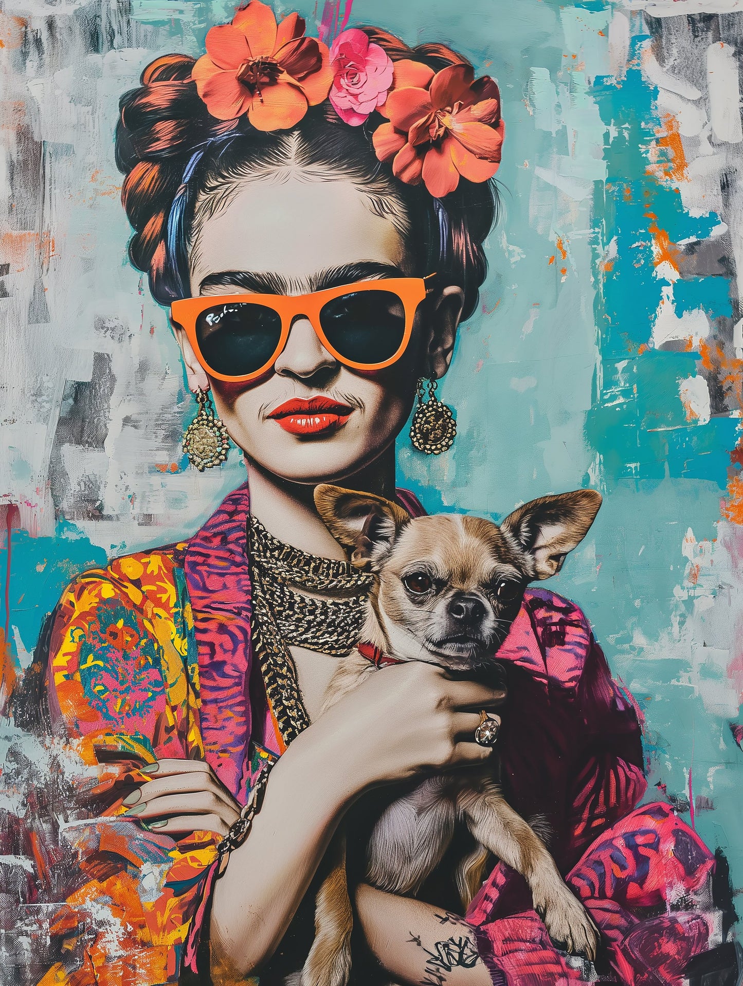 Frida Chihuahua - Poster / Art Print
