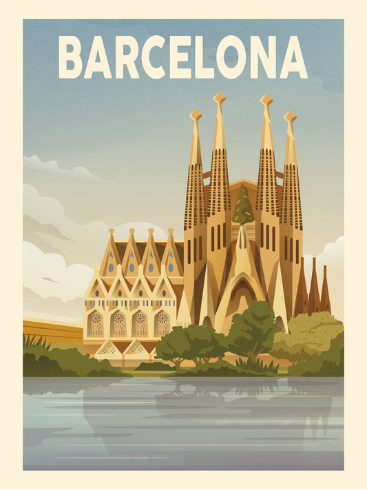 Barcelona Travel Print - Poster / Art Print