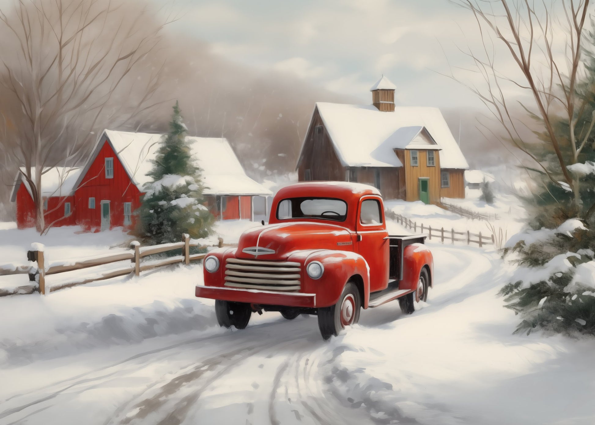 Christmas Truck - Poster / Art Print