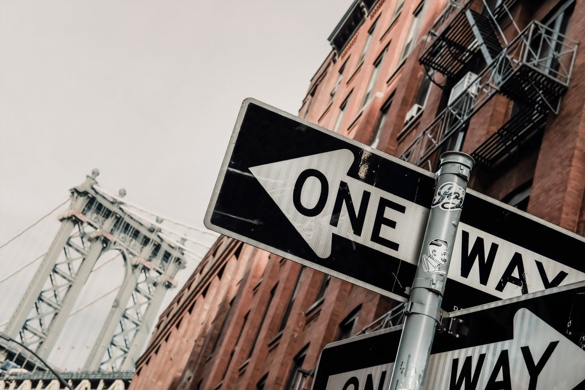Manhattan Bridge One Way - Poster / Art Print