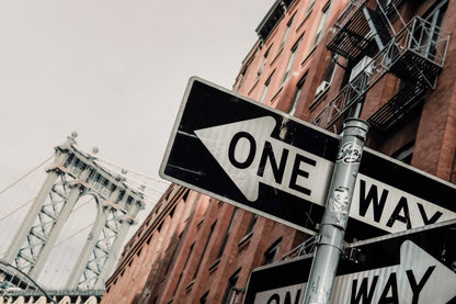 Manhattan Bridge One Way - Poster / Art Print