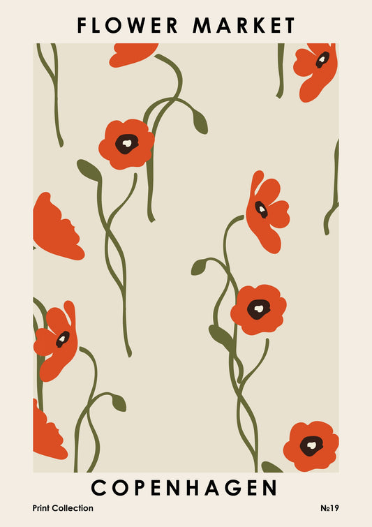 Flower Market Copenhagen - Poster / Art Print