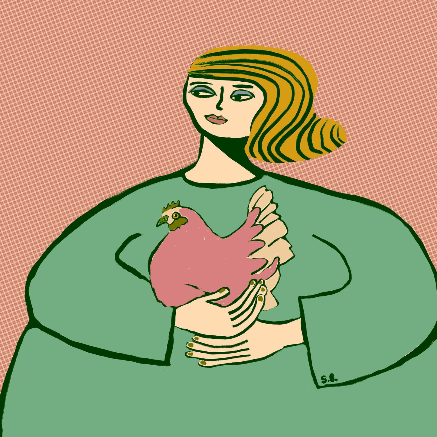 Chicken lady - Poster / Art Print