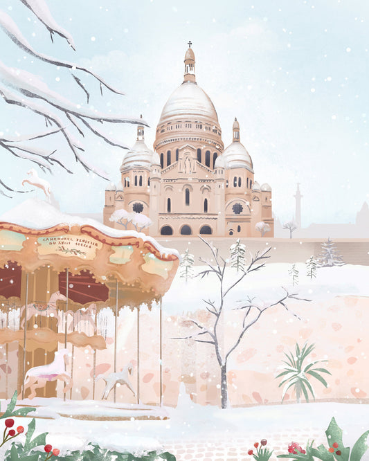Winter in Paris - Poster / Art Print