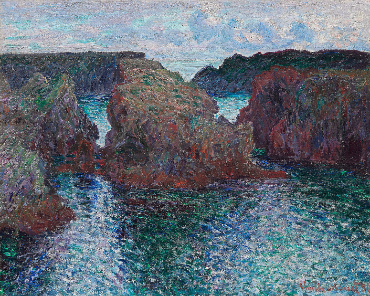 Rocks At Port Goulphar, Belle Île (1886) By Claude Monet - Poster / Art Print