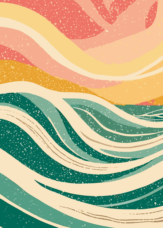 Abstract Sea Waves - Poster / Art Print