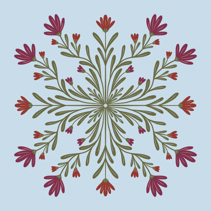 Symmetrical Floral Pattern - Poster / Art Print
