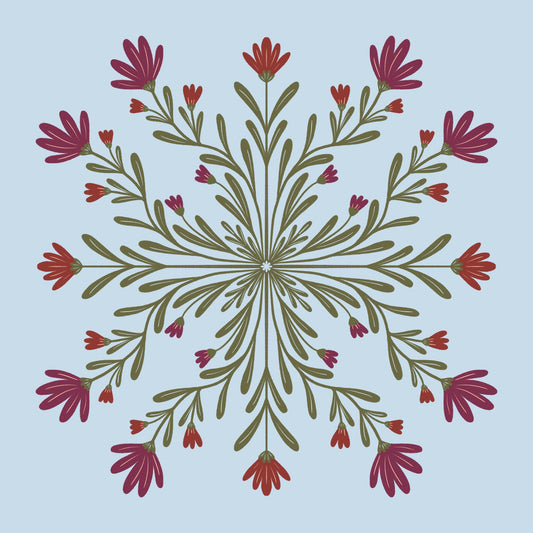 Symmetrical Floral Pattern - Poster / Art Print