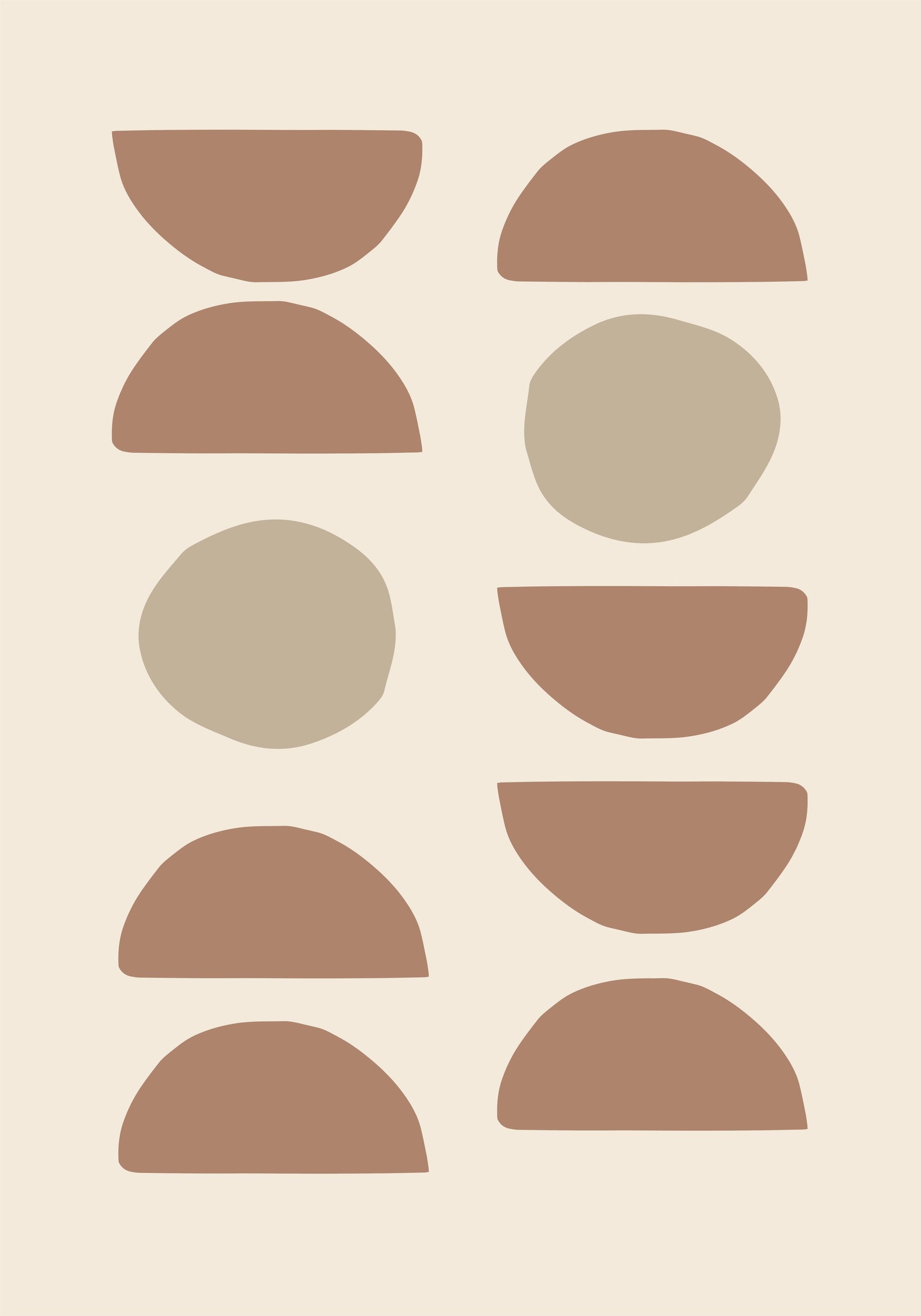 Shapes Mocha - Poster / Art Print