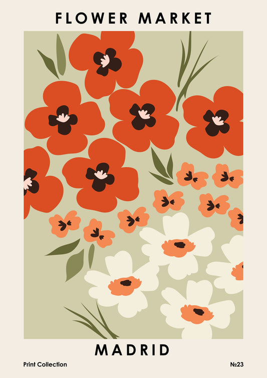 Flower Market Madrid - Poster / Art Print