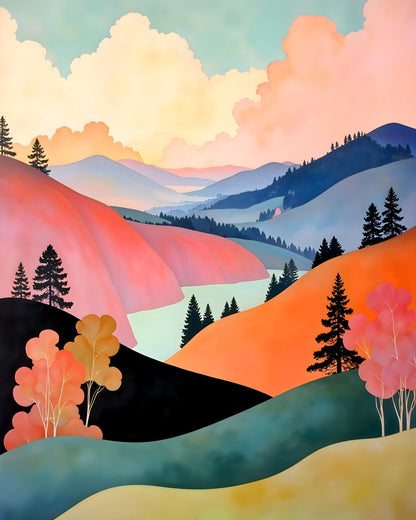 Romance of the Hills Art Print - Poster / Art Print