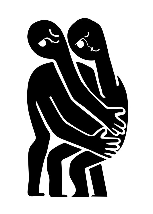 Abstract Hug No 1 - Poster / Art Print