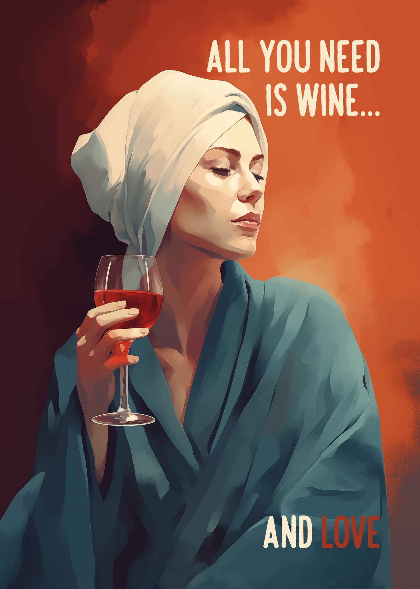All You Need Is Wine - Poster / Art Print