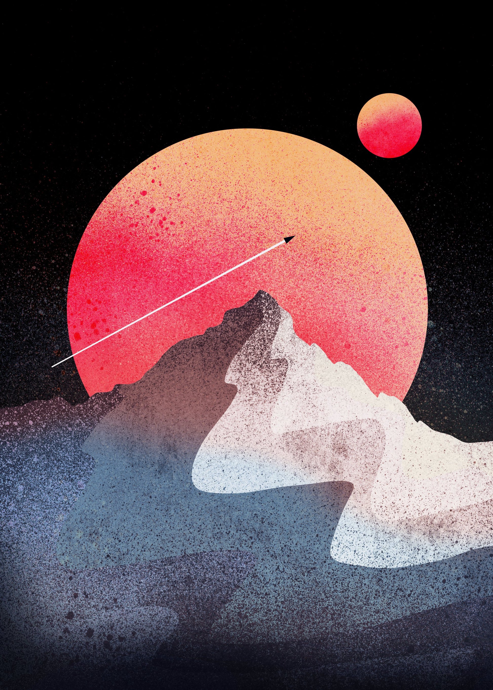 The moon peak - Poster / Art Print