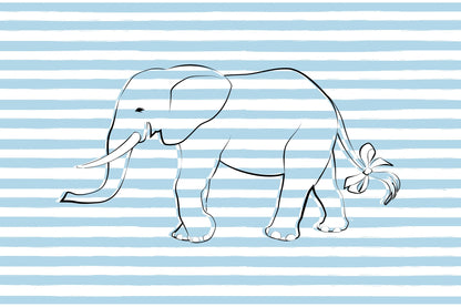 Stripe Elephant - Poster / Art Print