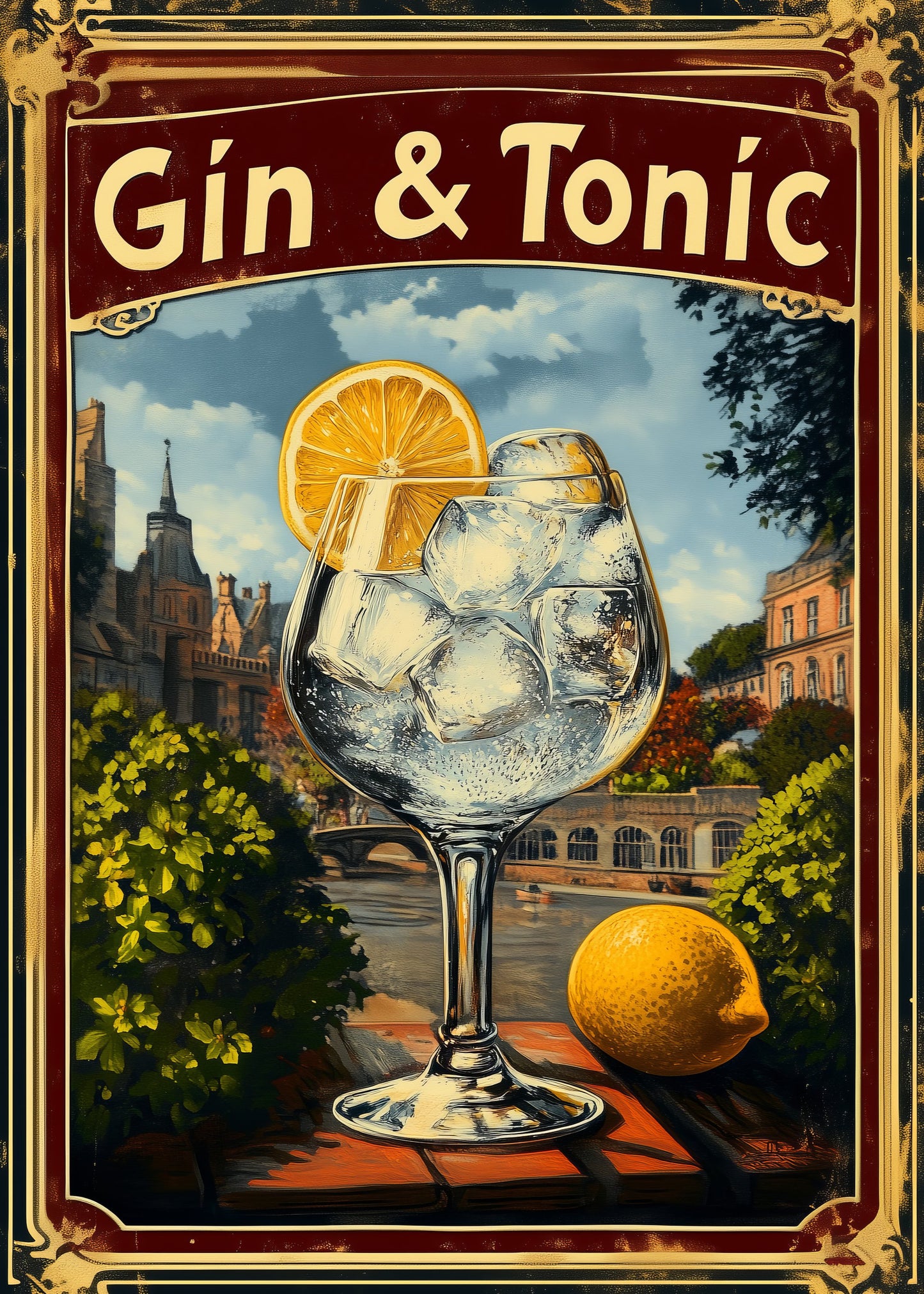 Gin & Tonic Vintage - Poster / Art Print