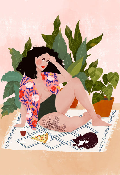 Sunday pizza - Poster / Art Print