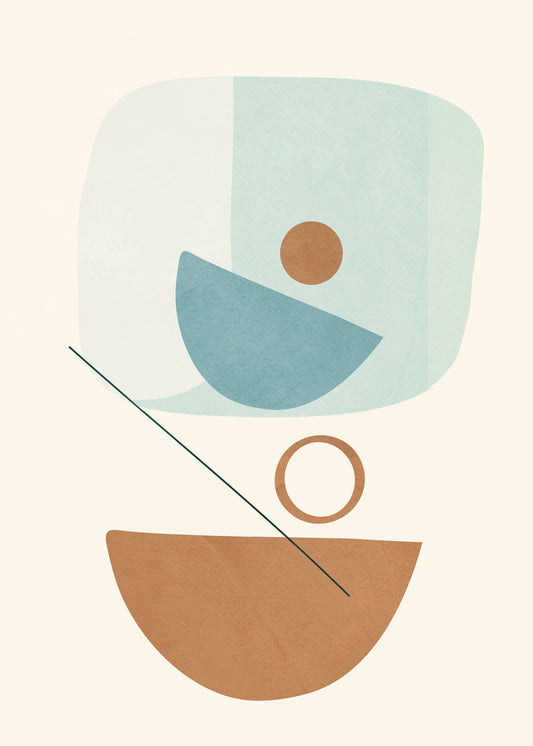 Azzurro Shapes No.4 - Poster / Art Print
