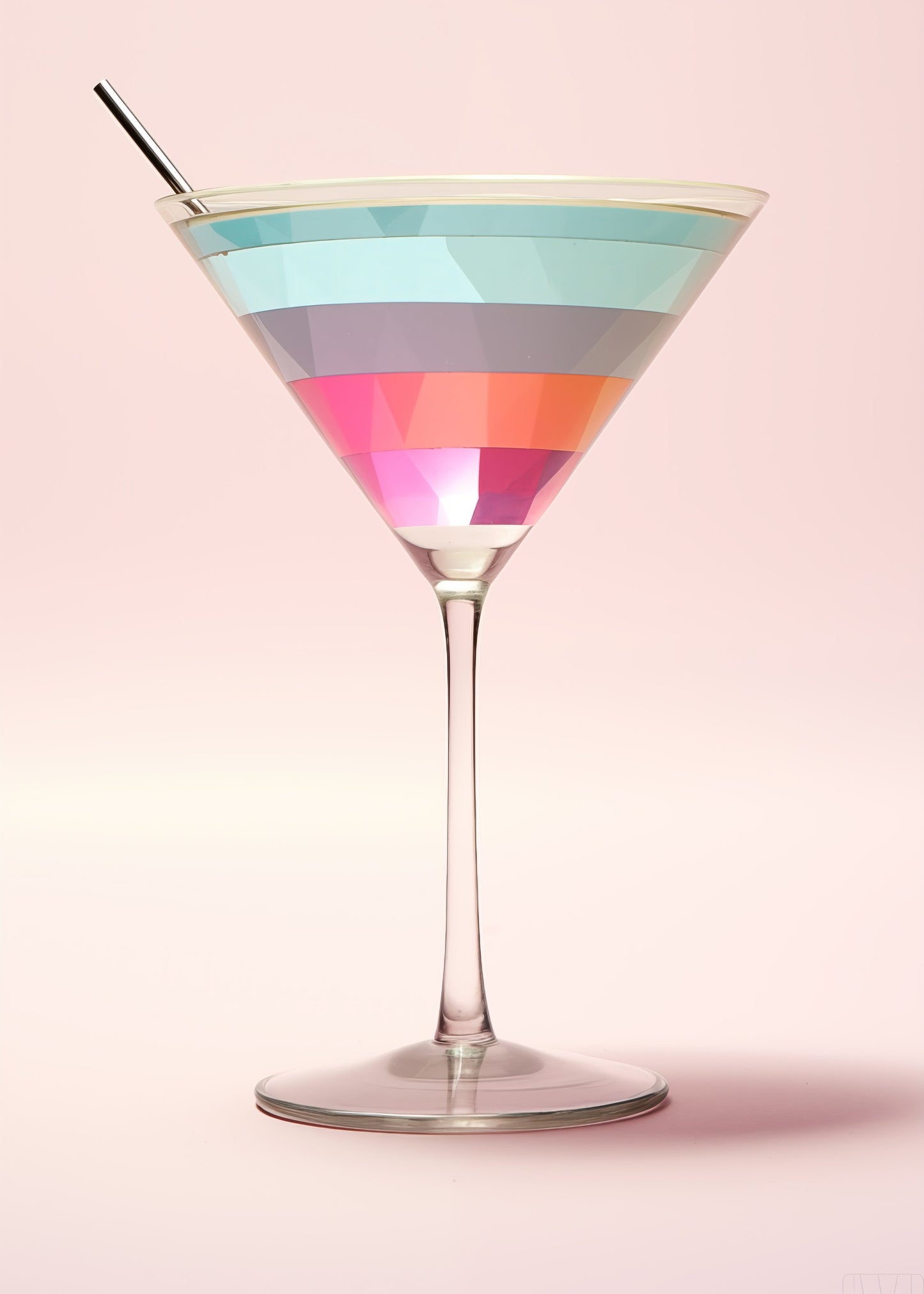 Striped Martini - Poster / Art Print