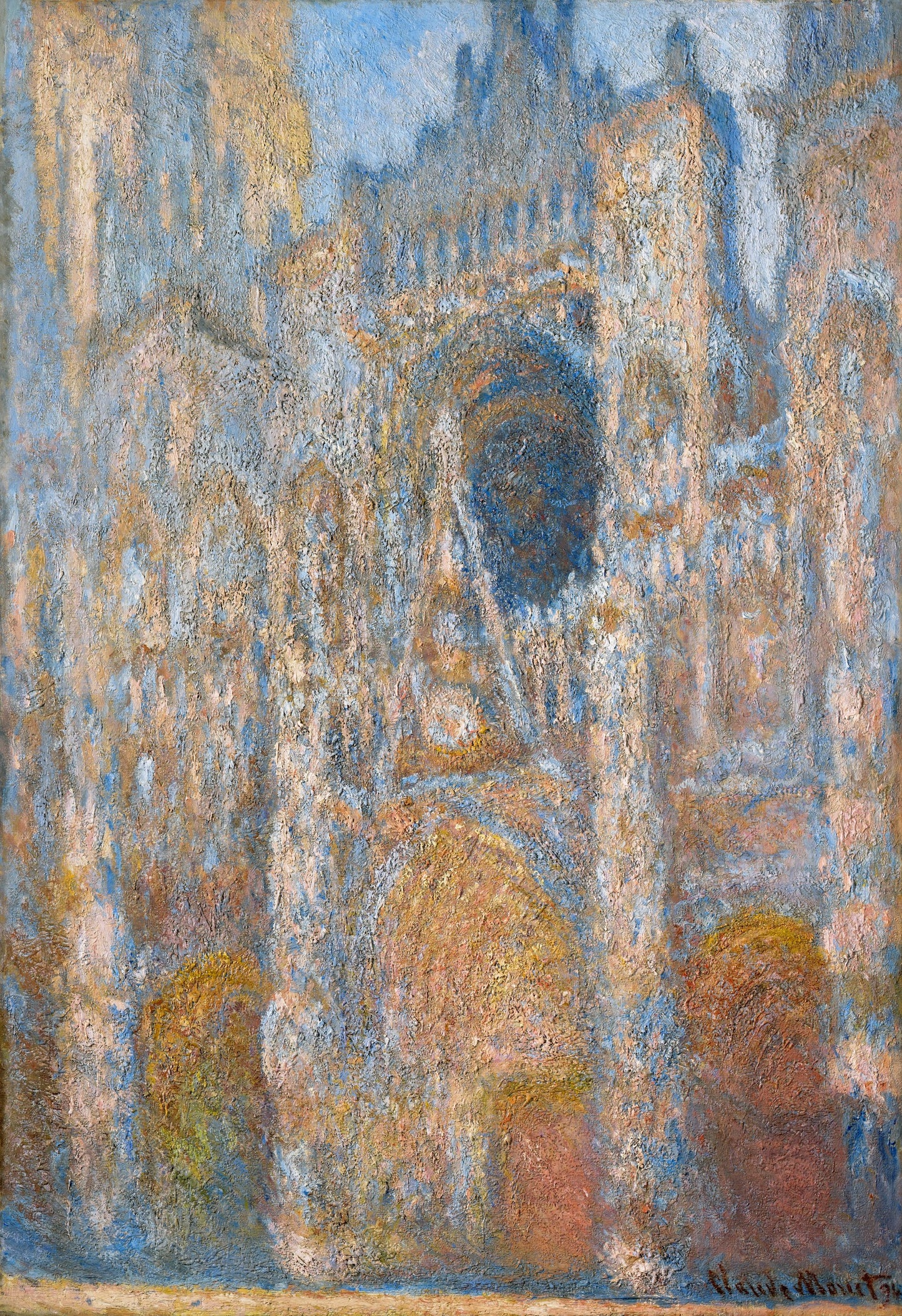 Rouen Cathedral - The Facade in Sunlight - Poster / Art Print