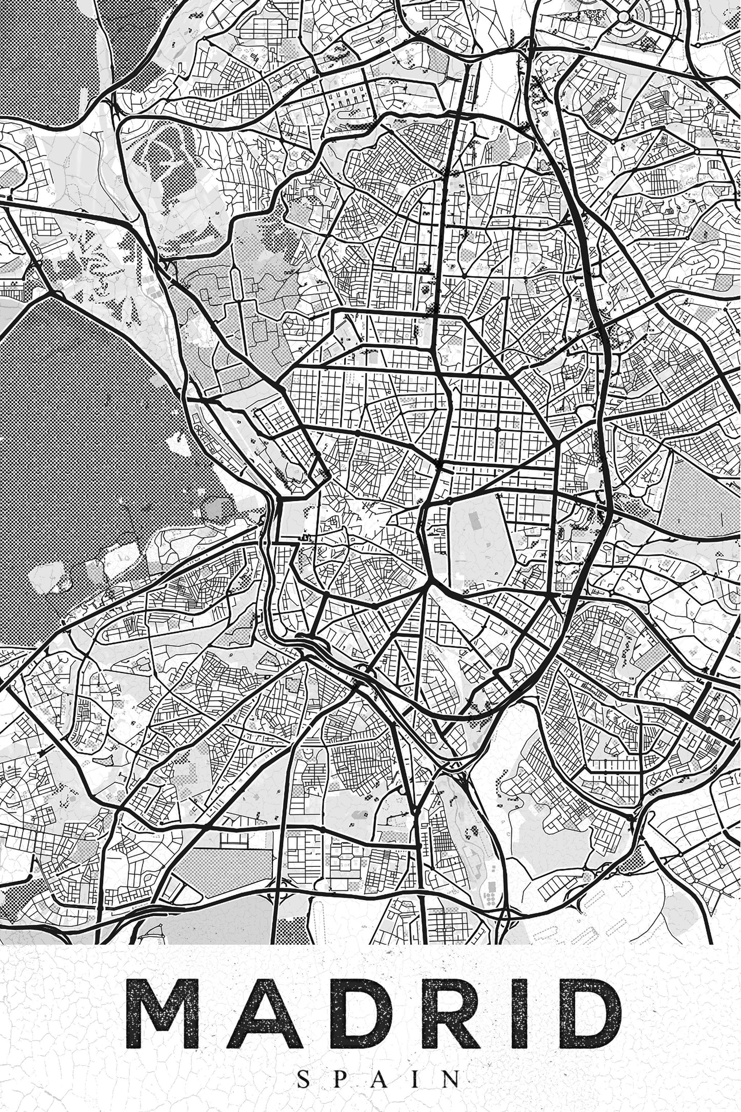 Madrid White - Poster / Art Print