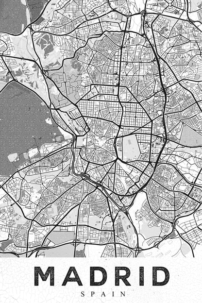 Madrid White - Poster / Art Print