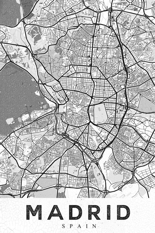 Madrid White - Poster / Art Print