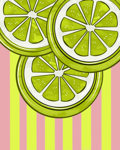 Lime On Pink - Poster / Art Print
