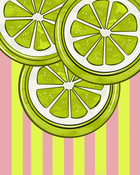 Lime On Pink - Poster / Art Print