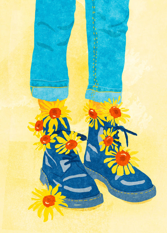 Sunflower Walk - Poster / Art Print