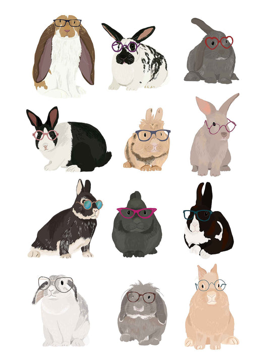 Rabbit Family - Poster / Art Print