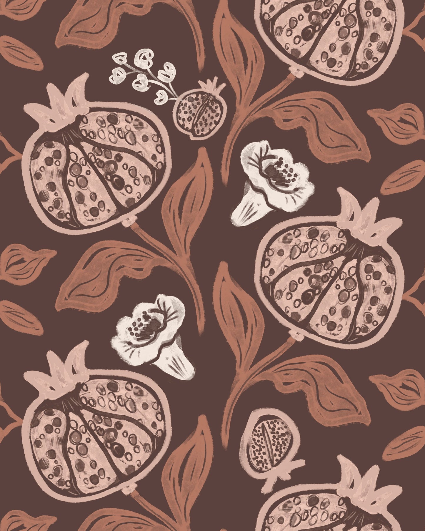 Pomegranates Pattern - Poster / Art Print
