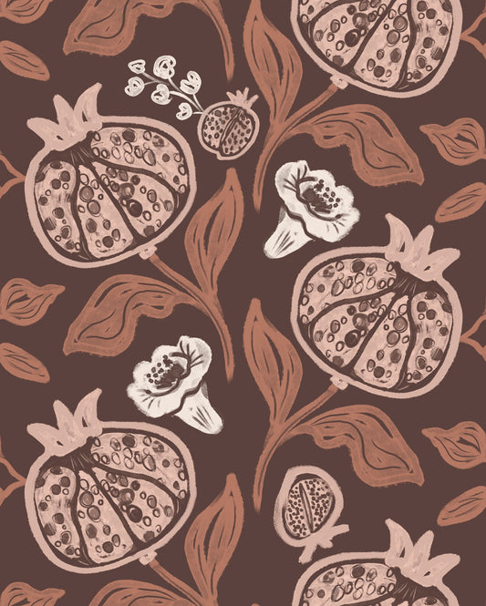 Pomegranates Pattern - Poster / Art Print
