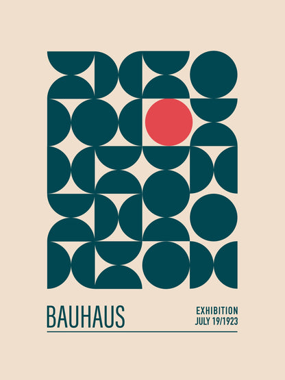 Bauhaus Mavi Kureler - Poster / Art Print