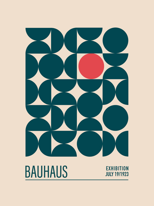 Bauhaus Mavi Kureler - Poster / Art Print