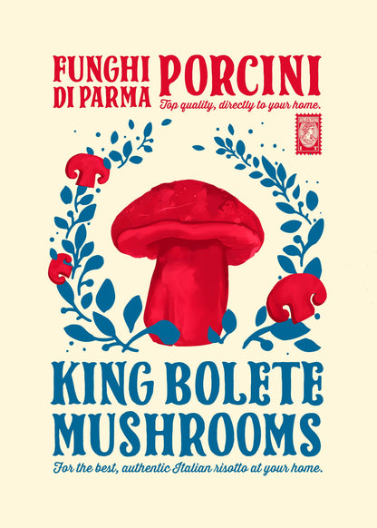Porcini kitchen print - Poster / Art Print