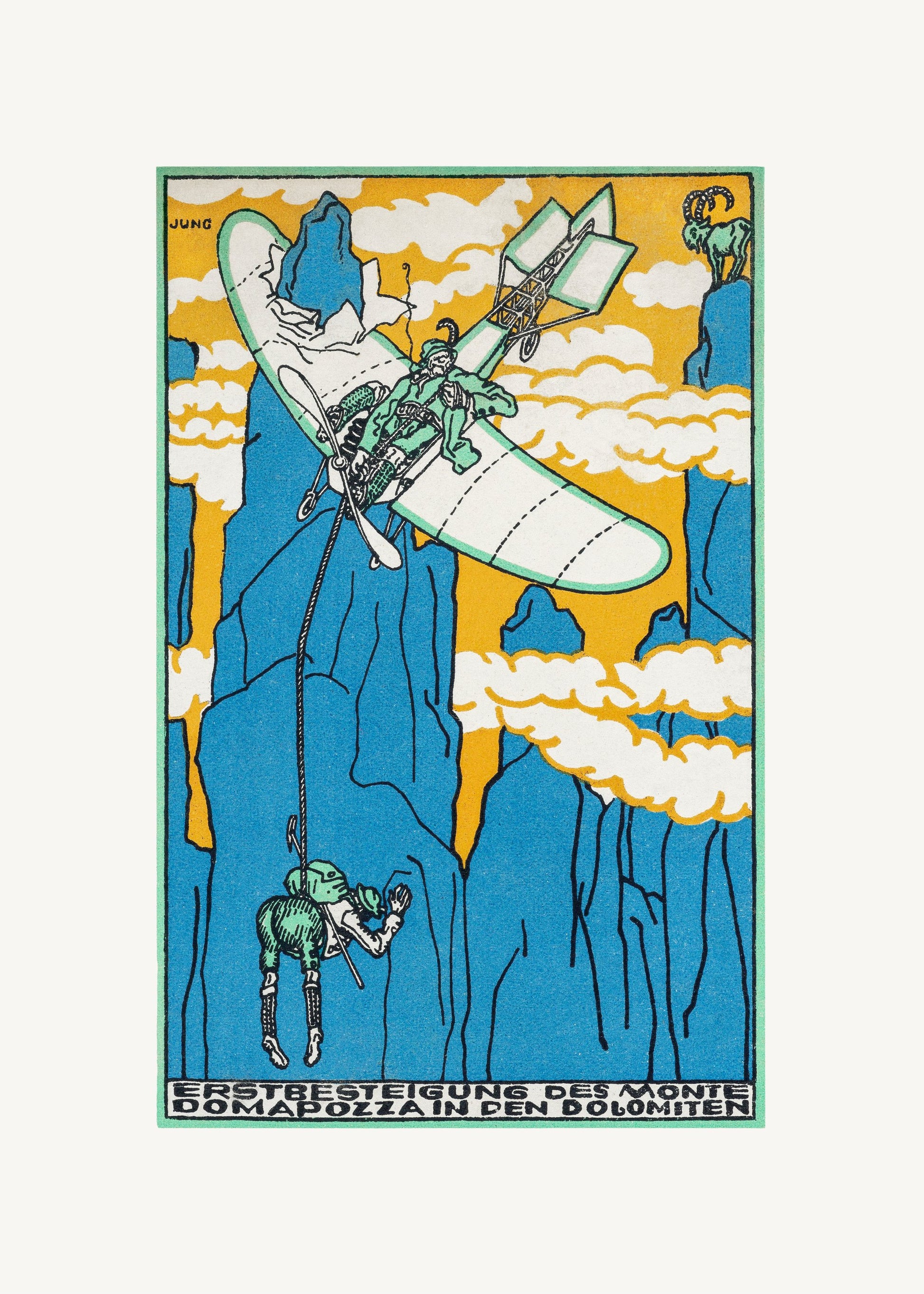 First Ascent of Monte Domapozza In the Dolomites - Poster / Art Print