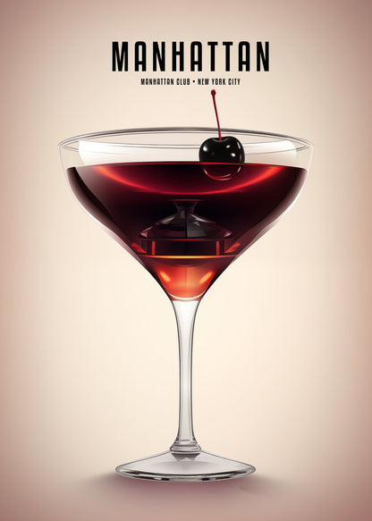 Manhattan Cocktail - Poster / Art Print