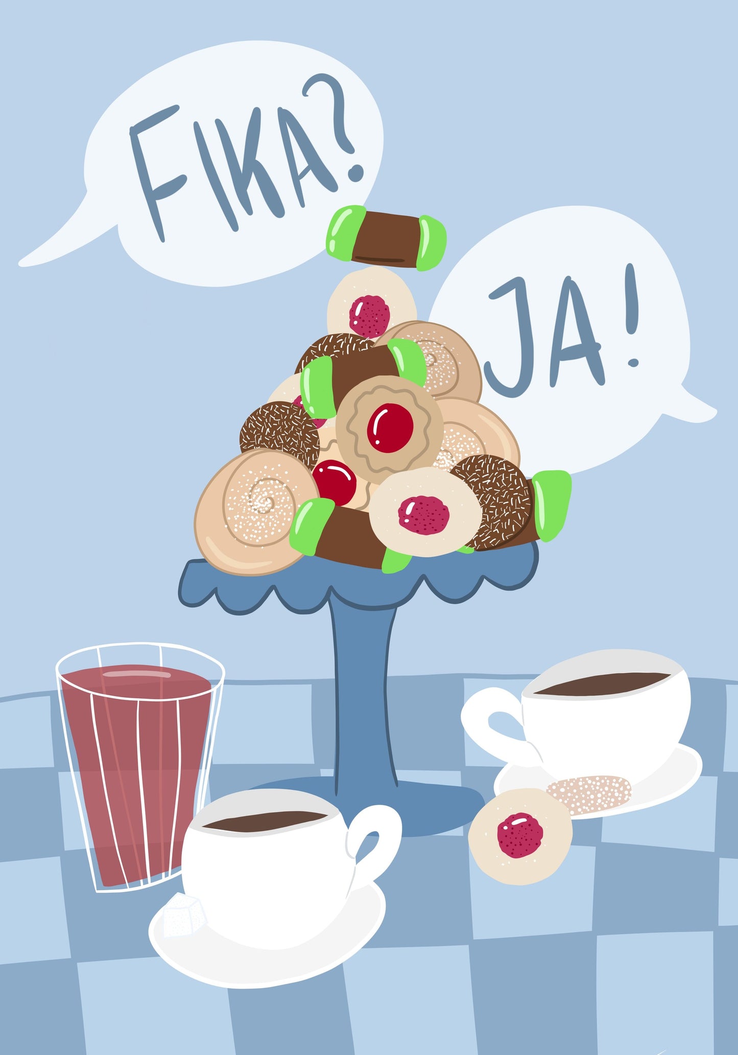 Fika? Ja! - Poster / Art Print