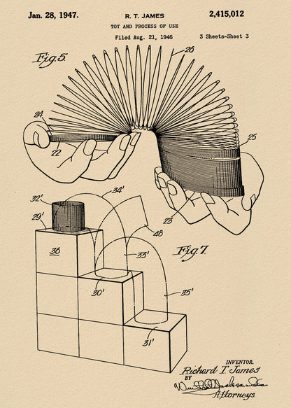 Toy and Process of Use Patent 1947 - Poster / Art Print