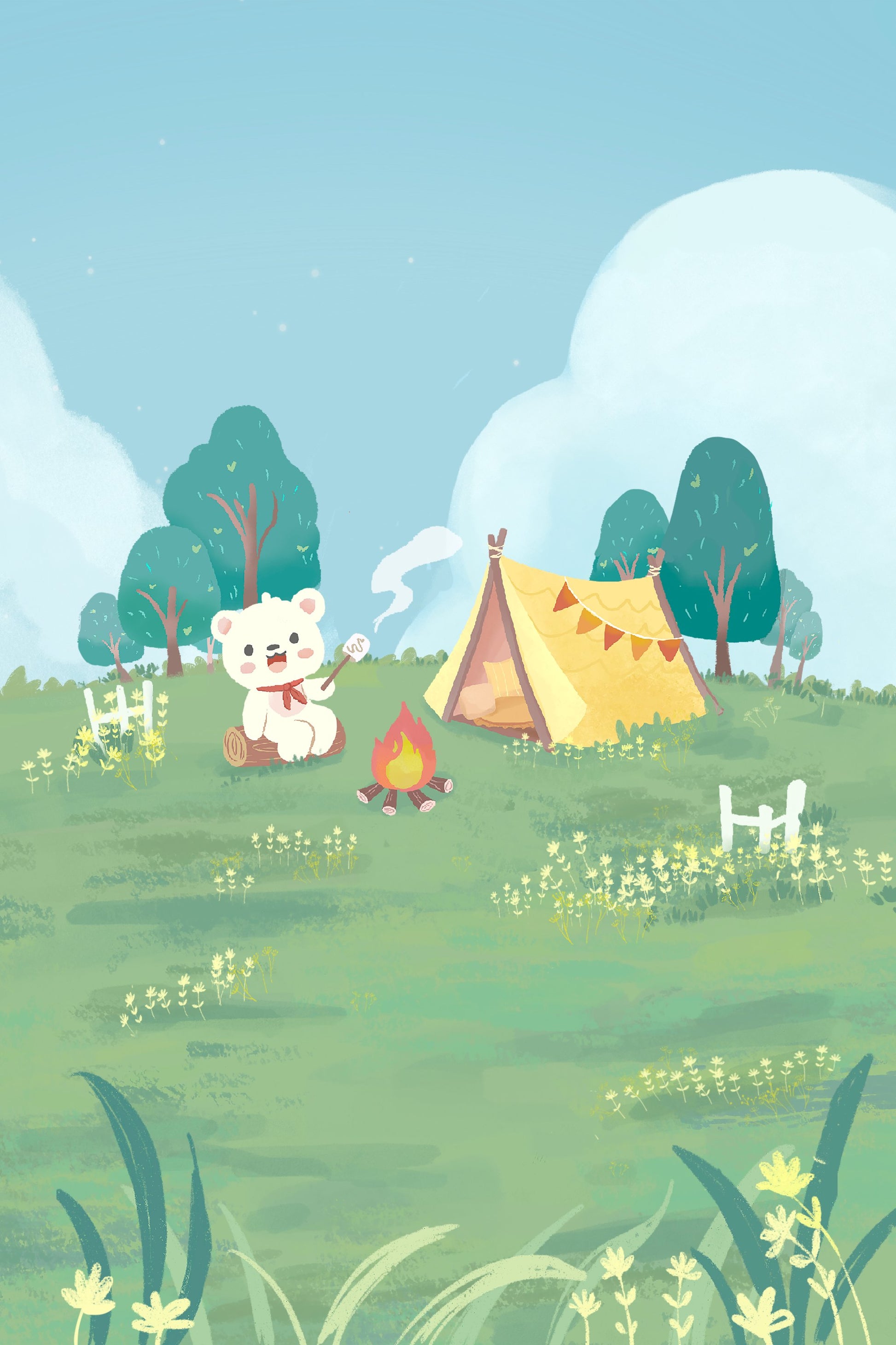 Bear's Picnic Day Out - Poster / Art Print