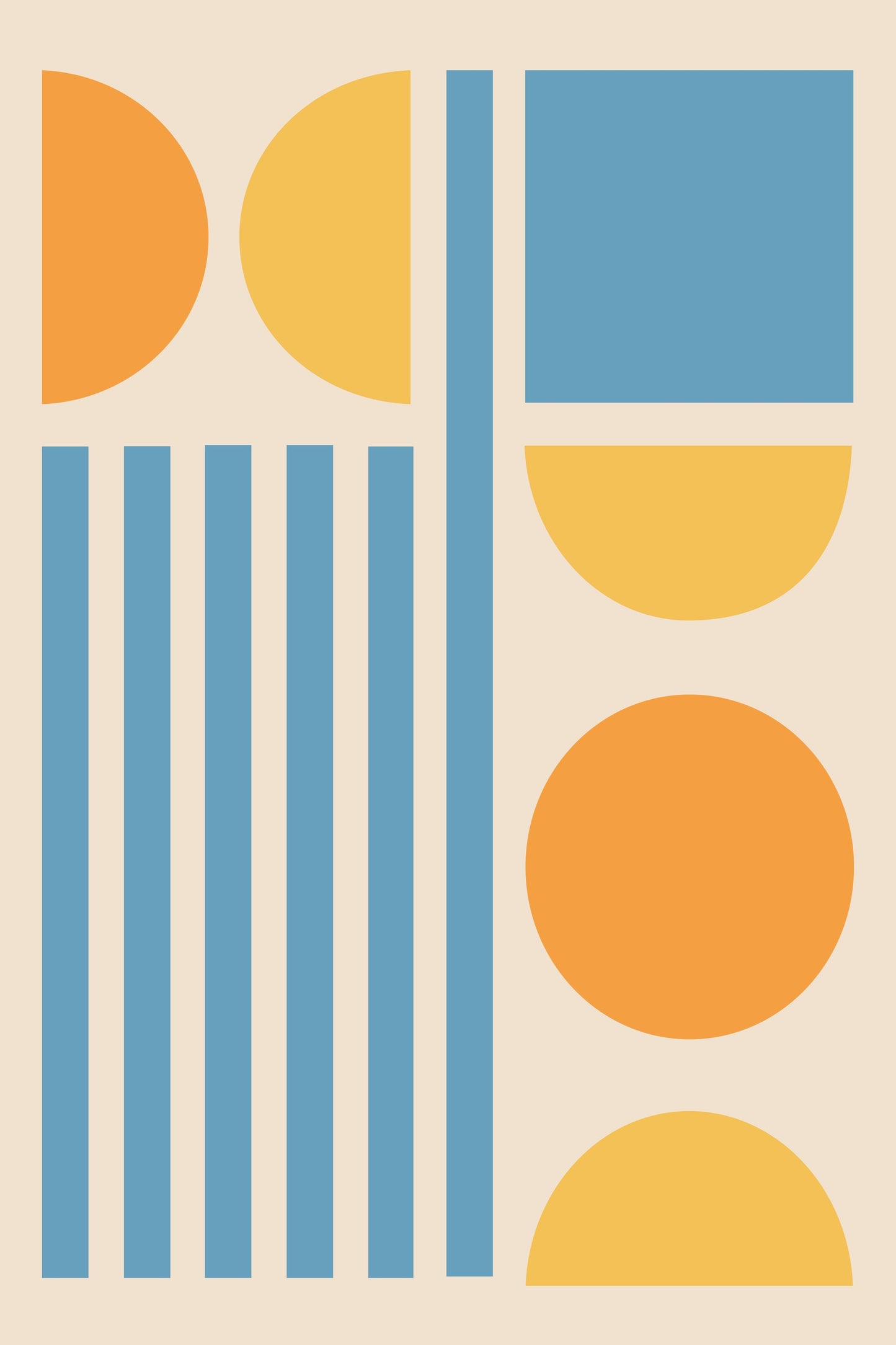Bright Minimal Shapes Series #3 - Poster / Art Print